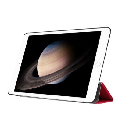 Apple iPad Pro 12.9" atverčiamas raudonas odinis dėklas - knygutė / Priedai.lt