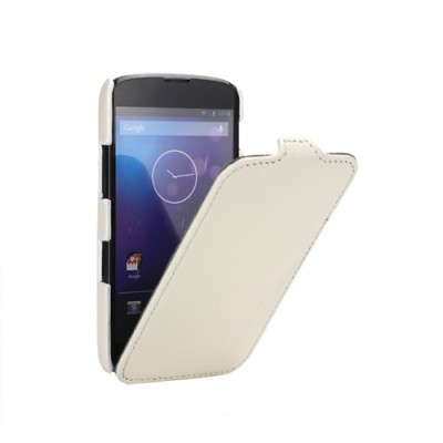 „Lychee“ atverčiamas baltas Nexus 4 E960 dėklas (dėkliukas) / Priedai.lt