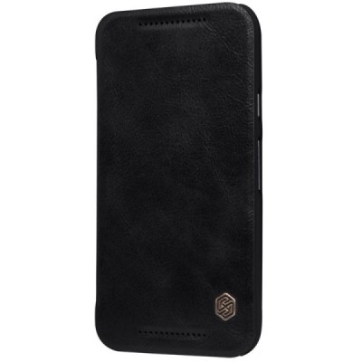 Prabangus „Nillkin“ Qin serijos juodas odinis atverčiamas Motorola Moto G 3 kartos (Gen 3) dėklas / Priedai.lt