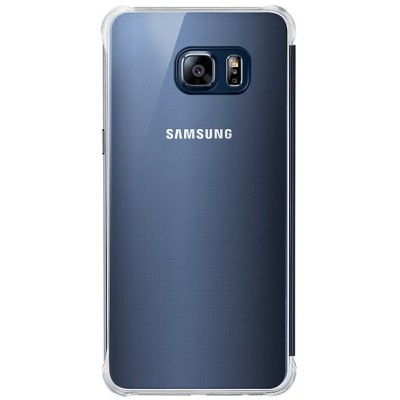 Samsung Galaxy S6 Edge+ Plus (G928) originalus Clear View Cover atverčiamas mėlynas dėklas / Priedai.lt