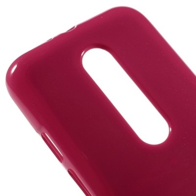 Motorola Moto G 3 kartos (Gen 3) tamsiai rožinis (koralinis) Mercury kieto silikono (TPU) dėklas / Priedai.lt