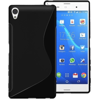 Sony Xperia Z5 kieto silikono TPU juodas dėklas - nugarėlė / Priedai.lt