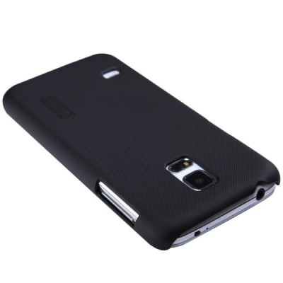 Samsung Galaxy S5 mini Nillkin Frosted Shield juodas plastikinis dėklas + apsauginė ekrano plėvelė / Priedai.lt