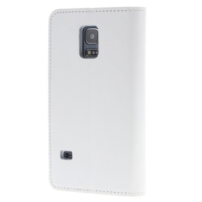 Mercury Sonata atverčiamas Samsung Galaxy S5 mini (G800) baltas odinis dėklas - piniginė / Priedai.lt