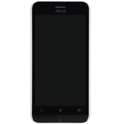 Asus Zenfone 2 5.0 (ZE500CL) Nillkin Frosted Shield baltas plastikinis dėklas + apsauginė ekrano plėvelė / Priedai.lt