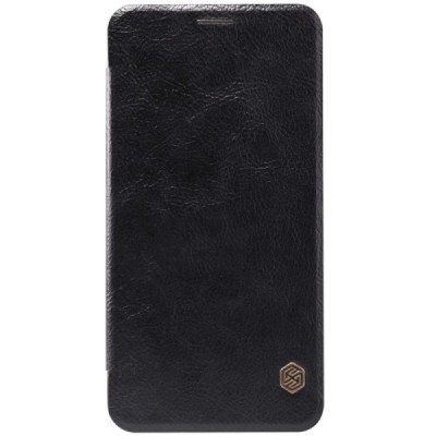 Prabangus „Nillkin“ Qin serijos juodas odinis atverčiamas Asus Zenfone 2 5.5 (ZE550ML, ZE551ML) dėklas - knygutė / Priedai.lt