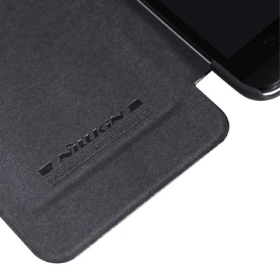 Prabangus „Nillkin“ Qin serijos juodas odinis atverčiamas Asus Zenfone 2 5.5 (ZE550ML, ZE551ML) dėklas - knygutė / Priedai.lt