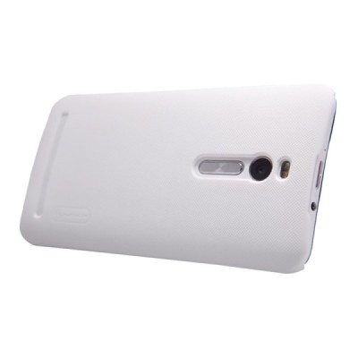 Asus Zenfone 2 5.5 (ZE550ML, ZE551ML) Nillkin Frosted Shield baltas plastikinis dėklas + apsauginė ekrano plėvelė / Priedai.lt