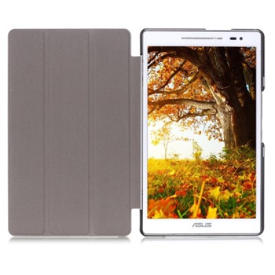 Asus ZenPad 8 (Z380KL) atverčiamas juodas odinis dėklas - knygutė / Priedai.lt