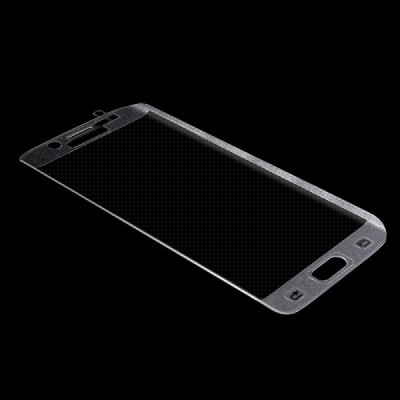 Samsung Galaxy S6 Edge (G925) „3D“ 9H Tempered Glass sustiprintos apsaugos skaidrus (permatomas) pilnai dengiantis apsauginis ek
