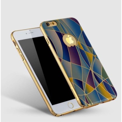 Apple iPhone 6 (6s) „JLW“ Color Palette melsvas su auksiniais apvadais elegantiškas plastikinis dėklas / Priedai.lt