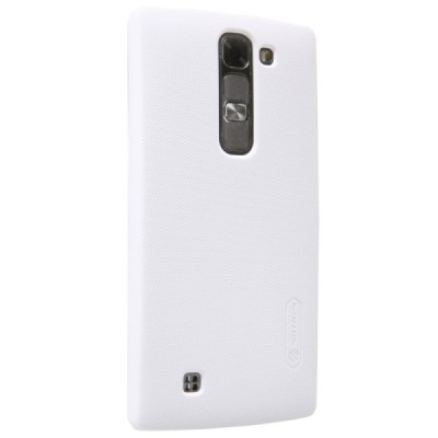 LG G4c (H525) Nillkin Frosted Shield baltas plastikinis dėklas + apsauginė ekrano plėvelė / Priedai.lt