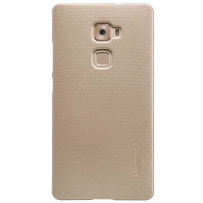 Huawei Mate S Nillkin Frosted Shield auksinis plastikinis dėklas + apsauginė ekrano plėvelė / Priedai.lt