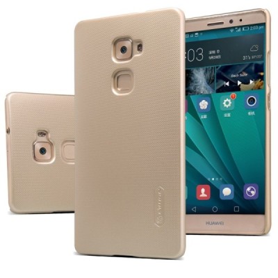 Huawei Mate S Nillkin Frosted Shield auksinis plastikinis dėklas + apsauginė ekrano plėvelė / Priedai.lt