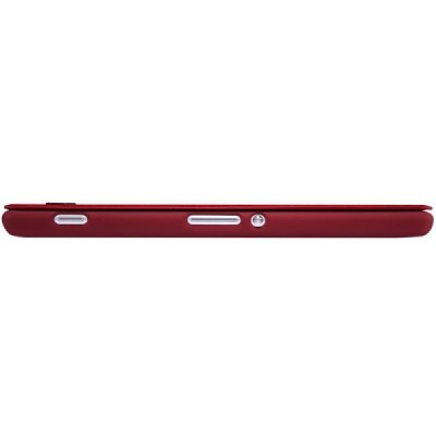 Prabangus „Nillkin“ Qin serijos raudonas odinis atverčiamas Sony Xperia C5 Ultra dėklas / Priedai.lt