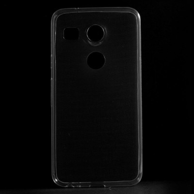 LG Nexus 5X skaidrus (permatomas) silikoninis TPU ploniausias pasaulyje bespalvis dėklas / Priedai.lt