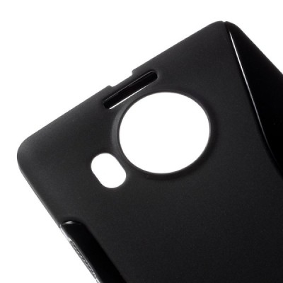 Microsoft Lumia 950 XL kieto silikono TPU juodas dėklas - nugarėlė / Priedai.lt