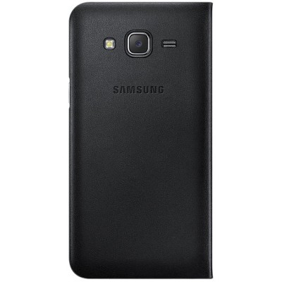 Samsung Galaxy J5 originalus Flip Wallet Cover atverčiamas juodas odinis dėklas - piniginė / Priedai.lt