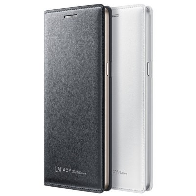 Samsung Galaxy Grand Prime (G530, G531) originalus Flip Wallet Cover atverčiamas auksinis odinis dėklas - piniginė / Priedai.lt