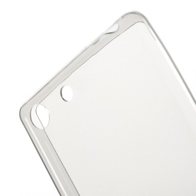 Sony Xperia M5 skaidrus (permatomas) silikoninis TPU ploniausias pasaulyje pilkas dėklas / Priedai.lt