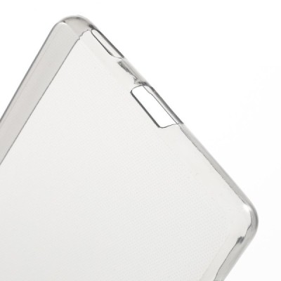 Sony Xperia M5 skaidrus (permatomas) silikoninis TPU ploniausias pasaulyje pilkas dėklas / Priedai.lt