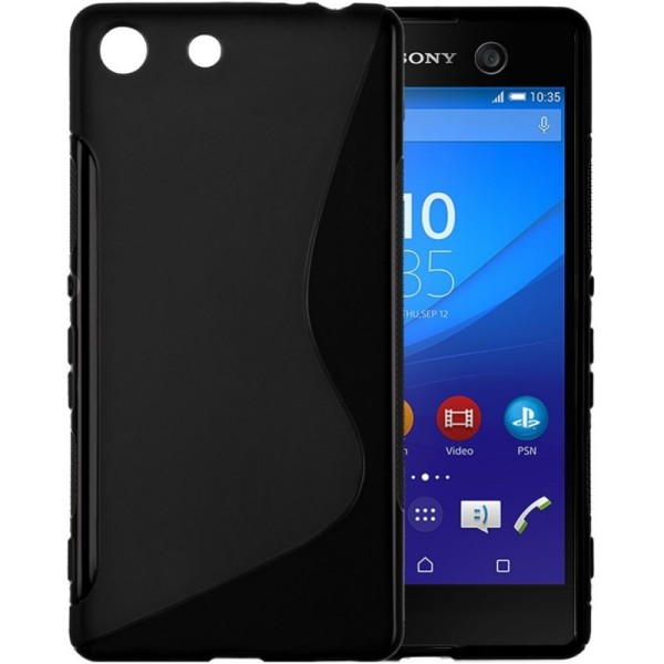 Kõva silikoon (TPU) kaaned - must (Xperia M5)