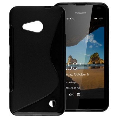 Microsoft Lumia 550 kieto silikono TPU juodas dėklas - nugarėlė / Priedai.lt