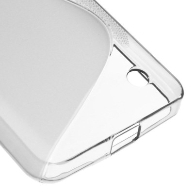 Microsoft Lumia 550 kieto silikono TPU skaidrus pilkas dėklas - nugarėlė / Priedai.lt