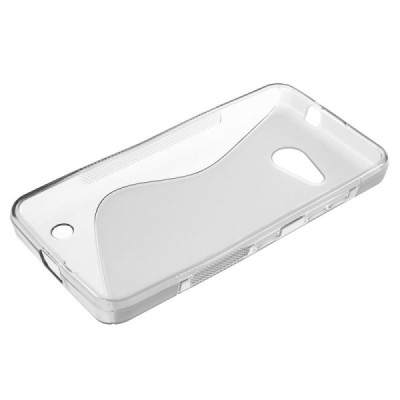Microsoft Lumia 550 kieto silikono TPU skaidrus pilkas dėklas - nugarėlė / Priedai.lt