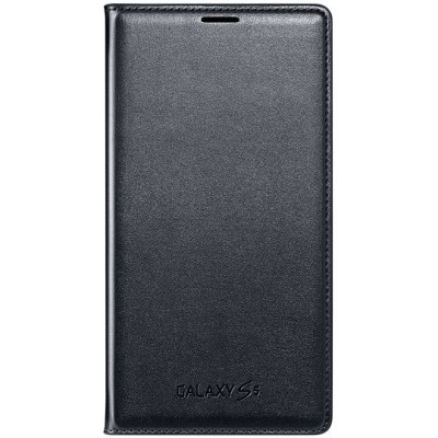 Samsung Galaxy S5 G900 (S5 Neo G903) originalus Flip Wallet Cover atverčiamas juodas odinis dėklas - piniginė / Priedai.lt