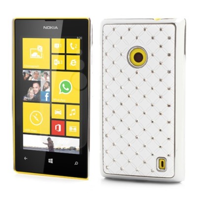 Elegantiškas baltas Nokia Lumia 520 dėklas (dėkliukas) / Priedai.lt