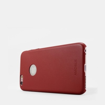 „Amorus“ Slim Leather Apple iPhone 6 (6s) raudonas odinis dėklas - nugarėlė / Priedai.lt