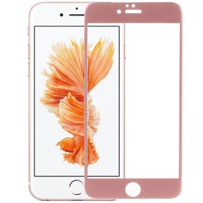Apple iPhone 6S Plus „Devia“ 9H Tempered Glass sustiprintos apsaugos rožinis pilnai dengiantis apsauginis ekrano stiklas 0.33 mm