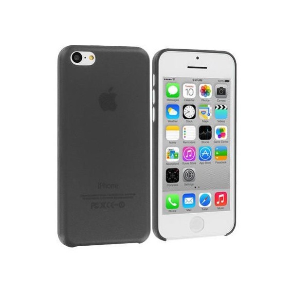 läbipaistev plastikust kaaned - must (iPhone 5C)