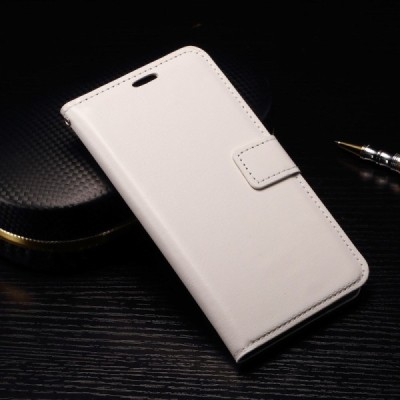 Microsoft Lumia 950 atverčiamas baltas odinis dėklas - piniginė / Priedai.lt