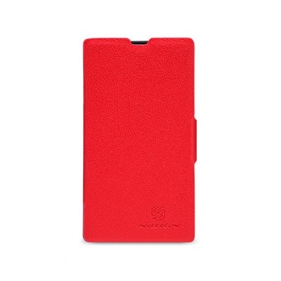 Atverčiamas odinis raudonas „Nillkin“ Fresh Nokia Lumia 520 dėklas (dėkliukas) / Priedai.lt