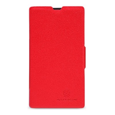 Atverčiamas odinis raudonas „Nillkin“ Fresh Nokia Lumia 520 dėklas (dėkliukas) / Priedai.lt