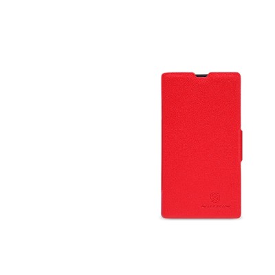 Atverčiamas odinis raudonas „Nillkin“ Fresh Nokia Lumia 520 dėklas (dėkliukas) / Priedai.lt