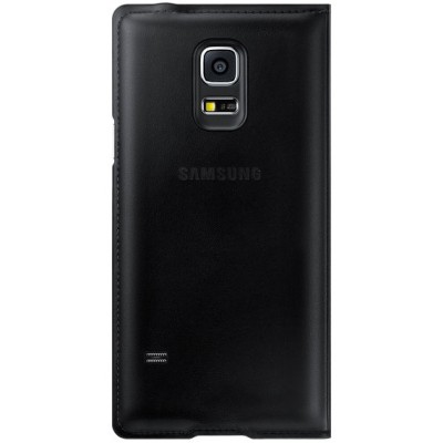Samsung Galaxy S5 mini (G800) originalus Flip Cover atverčiamas juodas odinis dėklas - piniginė / Priedai.lt