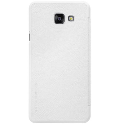 Prabangus „Nillkin“ Qin serijos baltas odinis atverčiamas Samsung Galaxy A5 (2016) A510 dėklas - knygutė / Priedai.lt