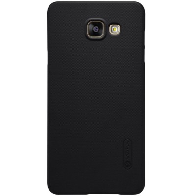 Samsung Galaxy A5 (2016) A510 Nillkin Frosted Shield juodas plastikinis dėklas + apsauginė ekrano plėvelė / Priedai.lt