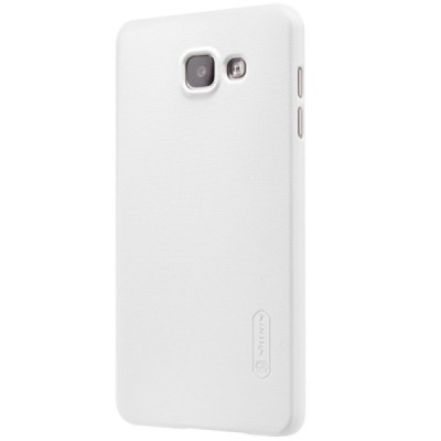 Samsung Galaxy A5 (2016) A510 Nillkin Frosted Shield baltas plastikinis dėklas + apsauginė ekrano plėvelė / Priedai.lt