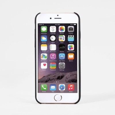 „Amorus“ Slim Leather Apple iPhone 6s Plus juodas odinis dėklas - nugarėlė / Priedai.lt