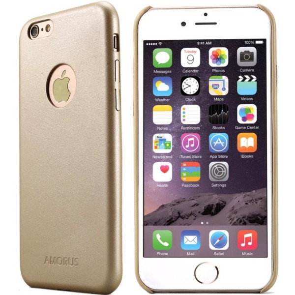 „Amorus“ Slim Leather kaaned - kuldne (iPhone 6 Plus / 6s Plus)