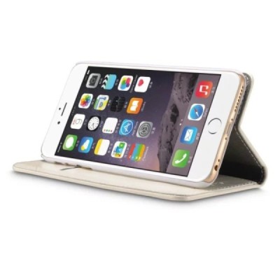 Apple iPhone 6 (6s) „CaseMe“ solidus atverčiamas baltas odinis dėklas - knygutė / Priedai.lt