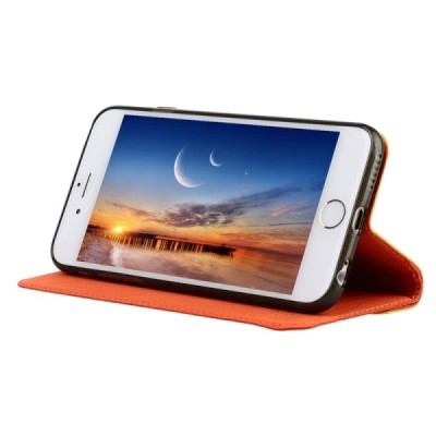 Apple iPhone 6 Plus / 6s Plus „Baseus“ Collocation solidus atverčiamas odinis raštuotas dėklas - knygutė (piniginė) - baltas, au