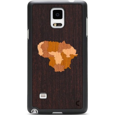 Samsung Galaxy S5 (G900) / S5 Neo (G903) „Crafted Cover“ Lietuva natūralaus medžio dėklas (tamsus medis) / Priedai.lt