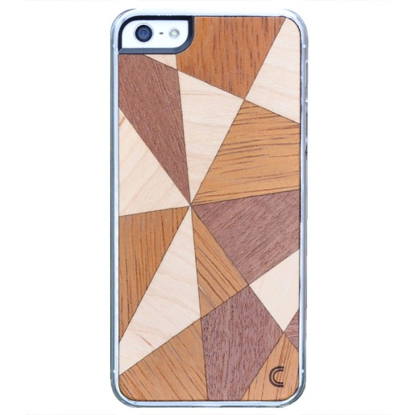 „Crafted Cover“ looduslik puit kaaned - Mozaika II (iPhone 5 / 5S / SE 2016)