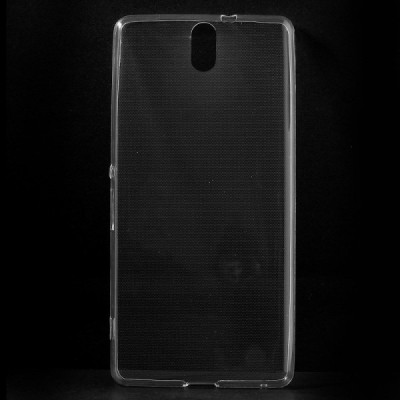 Sony Xperia C5 Ultra skaidrus (permatomas) kieto silikono TPU ploniausias pasaulyje dėklas / Priedai.lt