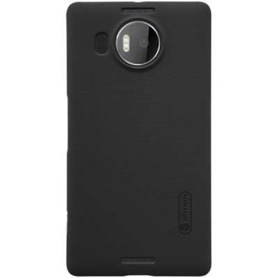 Microsoft Lumia 950 XL Nillkin Frosted Shield juodas plastikinis dėklas + apsauginė ekrano plėvelė / Priedai.lt